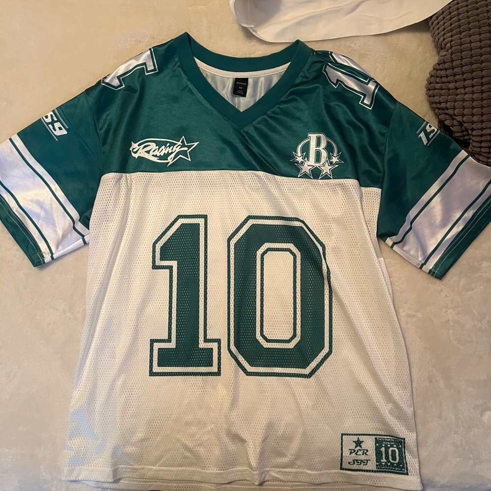 Green and White Men's Jersey